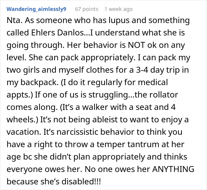 Woman Refuses To Repeat Trip With Disabled Friend, Gets Called An "Ableist"