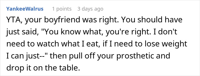 Woman Leaves Dinner Embarrassed After Pushing An ED Diagnosis On A Woman Who Was Not Having It