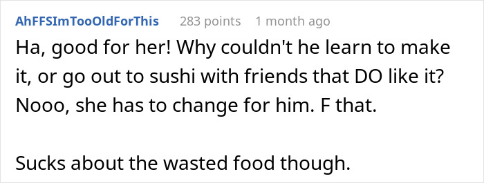 &ldquo;You&rsquo;d Finally See My Point&rdquo;: Wife Maliciously Complies With Husband&rsquo;s Sushi Demand