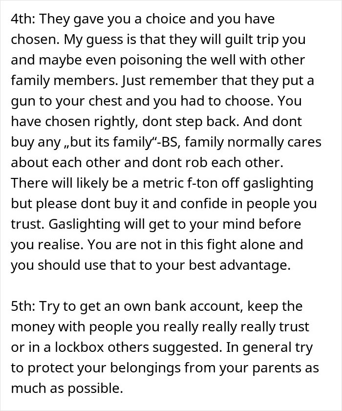 &ldquo;If I Didn&rsquo;t Agree, I Could Leave&rdquo;: Teen Moves Out After Parents Try To Claim Their Money