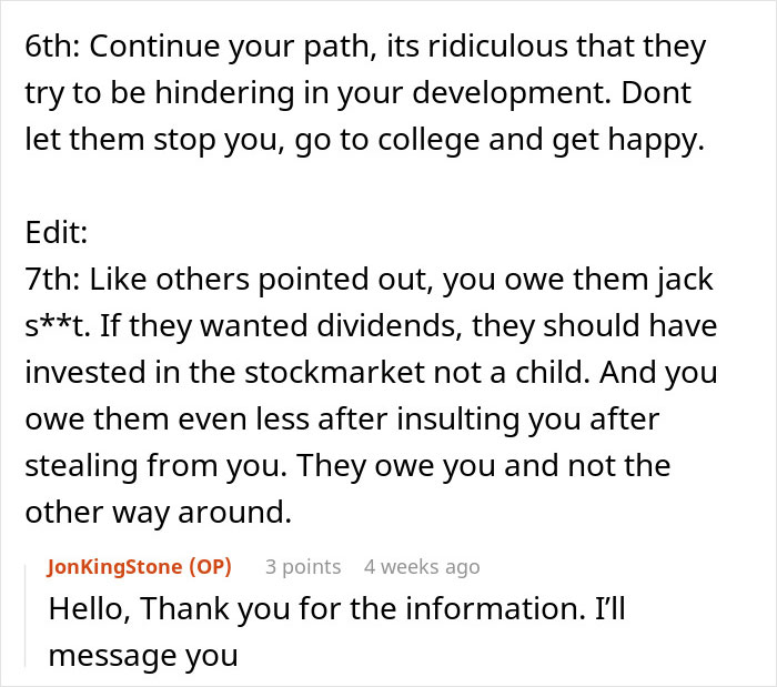 &ldquo;If I Didn&rsquo;t Agree, I Could Leave&rdquo;: Teen Moves Out After Parents Try To Claim Their Money