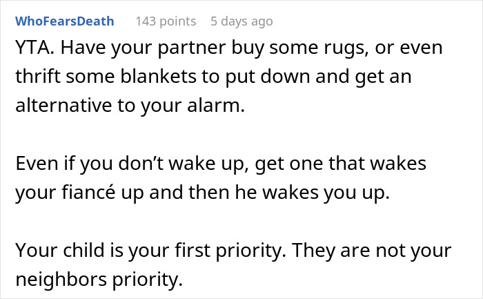 Mom Expects Compassion From A Neighbor Who Can&rsquo;t Sleep Because Of Her, Internet Is Divided