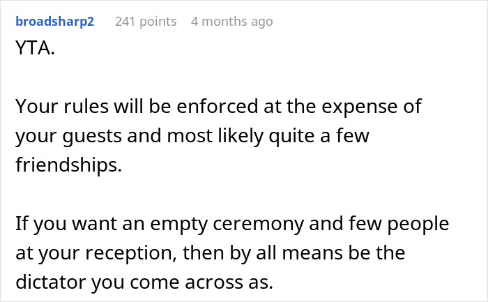 Woman Sends Her Wedding Guests A List Of Rules She Wants Them To Follow, And Many Start Canceling