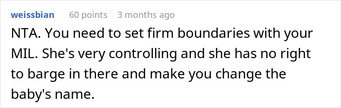 "Get Out": New Mom Kicks Out MIL After She Tries To Change Newborn’s Name, Family Turns On Her "Get Out": New Mom Kicks Out MIL After She Tries To Change Newborn’s Name, Family Turns On Her