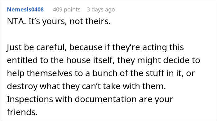 Woman Called Selfish For Wanting To Come Back To Her Own House After Renting It For 14 Years