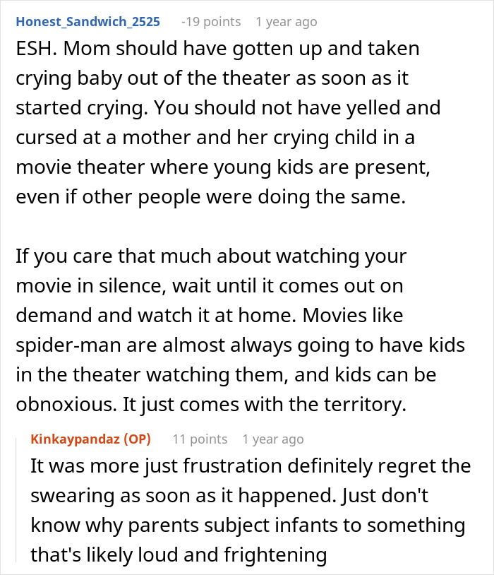 Baby Keeps Crying At The Movie Theater, Frustrated Guy Loses It And Yells At The Mom