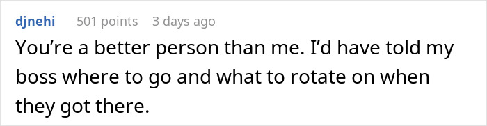 Employee Is Told To Reschedule Her Surgery Because Another Worker Will Be On Vacation That Day Employee Is Told To Reschedule Her Surgery Because Another Worker Will Be On Vacation That Day