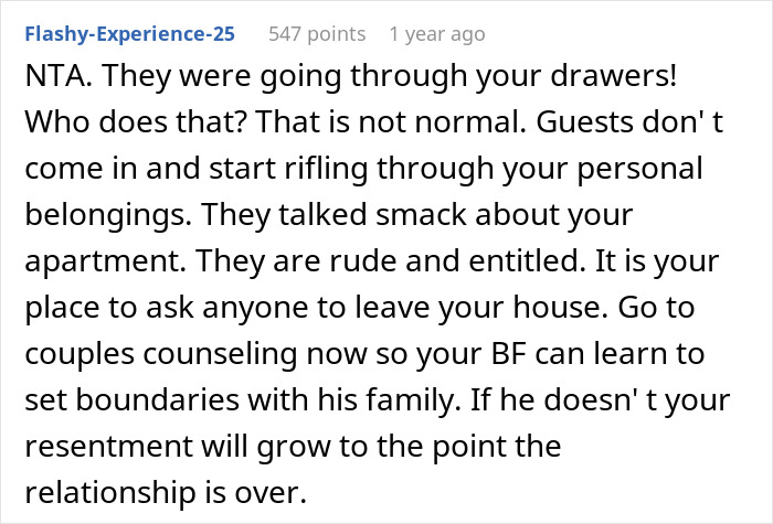 Man&rsquo;s Mom And Sis Visit His Home And Start Going Through GF's Personal Stuff, She Loses It