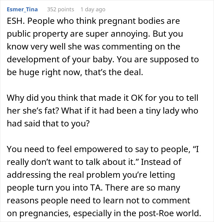Woman Is Offended After She Is Hit Back With “You Too” After Calling A Pregnant Woman “Huge” Woman Is Offended After She Is Hit Back With “You Too” After Calling A Pregnant Woman “Huge”