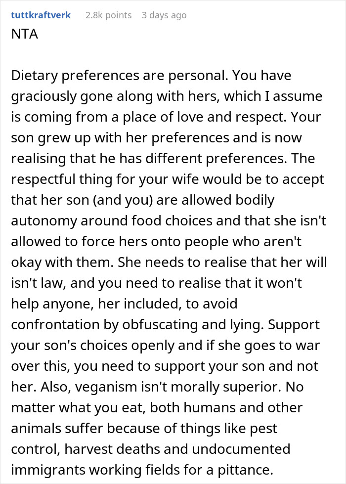 Mom Freaks Out After Finding Out Her Son Has Been Getting Non-Vegan Snacks From Dad
