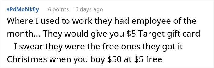 Worker Shares Pathetic Gift Coworker Received For 5-Year Perfect Attendance, Others Chime In Worker Shares Pathetic Gift Coworker Received For 5-Year Perfect Attendance, Others Chime In