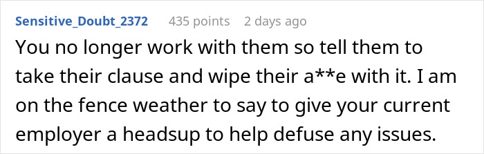 Company Tries To Stop Employee They Fired From Working For Their Competitors, They Ask For Advice Company Tries To Stop Employee They Fired From Working For Their Competitors, They Ask For Advice
