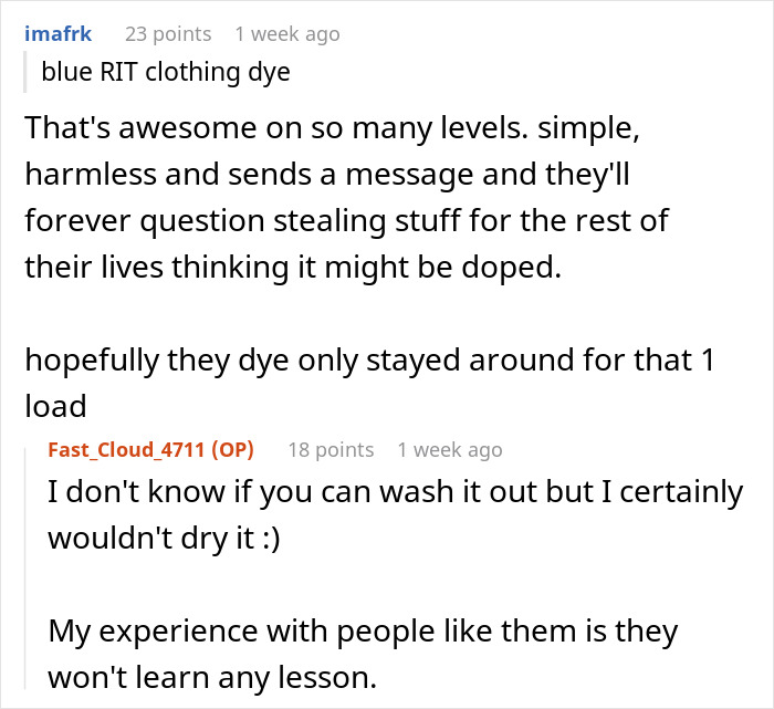 Tenant Makes Detergent Thieves Think Twice After Their Whole Load Turns Blue Tenant Makes Detergent Thieves Think Twice After Their Whole Load Turns Blue