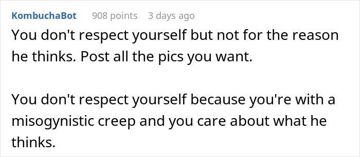 BF Brushed Off GF Feeling Uncomfortable With Him Liking Half-Naked Pics Online, So She Posted One