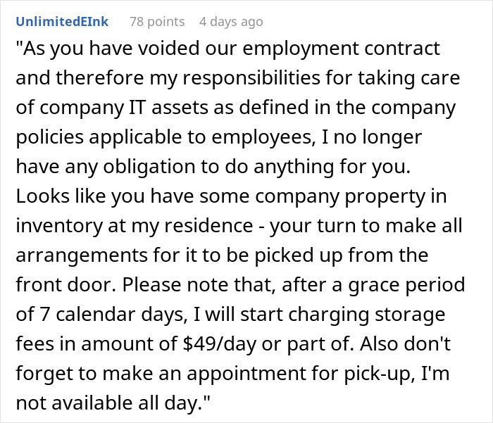 “Send My Laptop Back After A Layoff? OK”: Worker Maliciously Complies, Costing Company Hundreds “Send My Laptop Back After A Layoff? OK”: Worker Maliciously Complies, Costing Company Hundreds