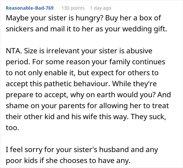 &ldquo;I [Won't] Subject My Wife To This Abusive Trainwreck&rdquo;: Man Skips Sister&rsquo;s Wedding, Citing Her Rage