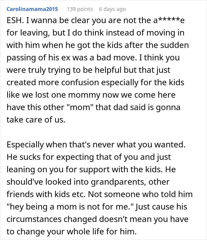 Woman Refuses To Be A Stepmother To Her BF's Kids After Their Mother Dies, Gets Told To 'Grow Up'