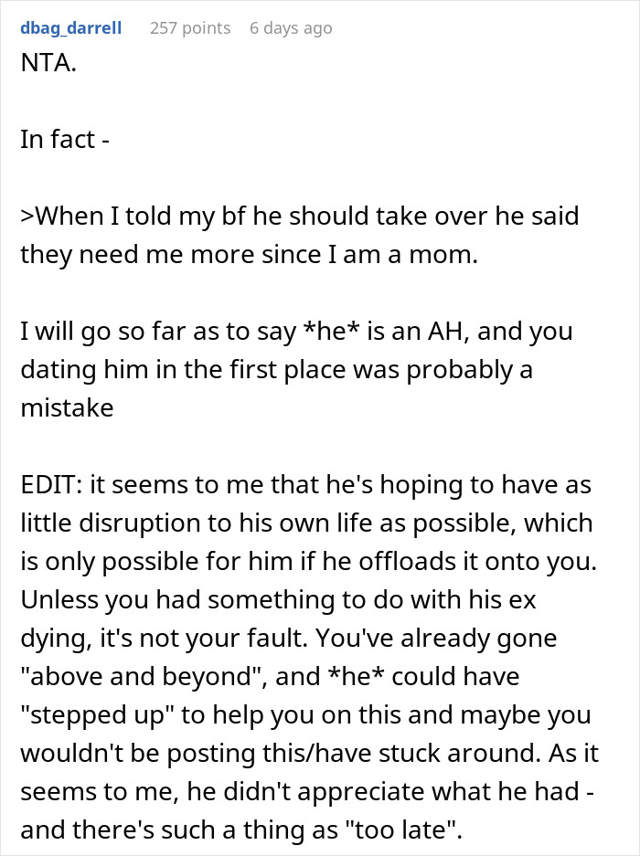 Woman Refuses To Be A Stepmother To Her BF's Kids After Their Mother Dies, Gets Told To 'Grow Up'