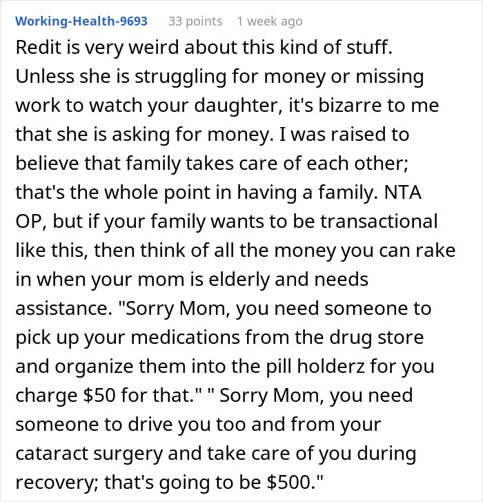 Grandma Refuses To Babysit For Free, Her Daughter Goes Online To Vent
