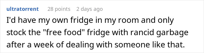 Guy Refuses To Stop Stealing Roommate's Food, Loses It When They Start 'Experimenting' With It Guy Refuses To Stop Stealing Roommate's Food, Loses It When They Start 'Experimenting' With It