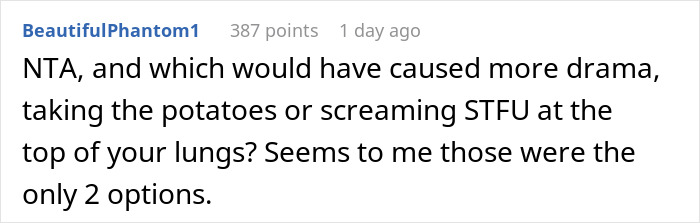 Woman 'Fixes' Best Man's Problem Of Being Served Potatoes, Simply Grabs Them Off His Plate