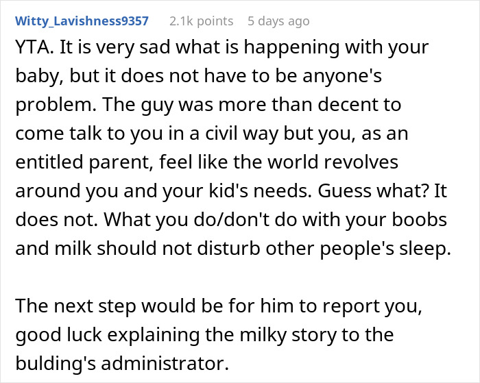 Mom Expects Compassion From A Neighbor Who Can&rsquo;t Sleep Because Of Her, Internet Is Divided
