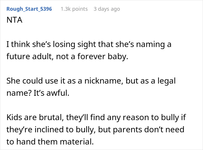 Woman Supports BIL When He Worries That Kid Will Be Bullied Due To Wife&rsquo;s Chosen Name
