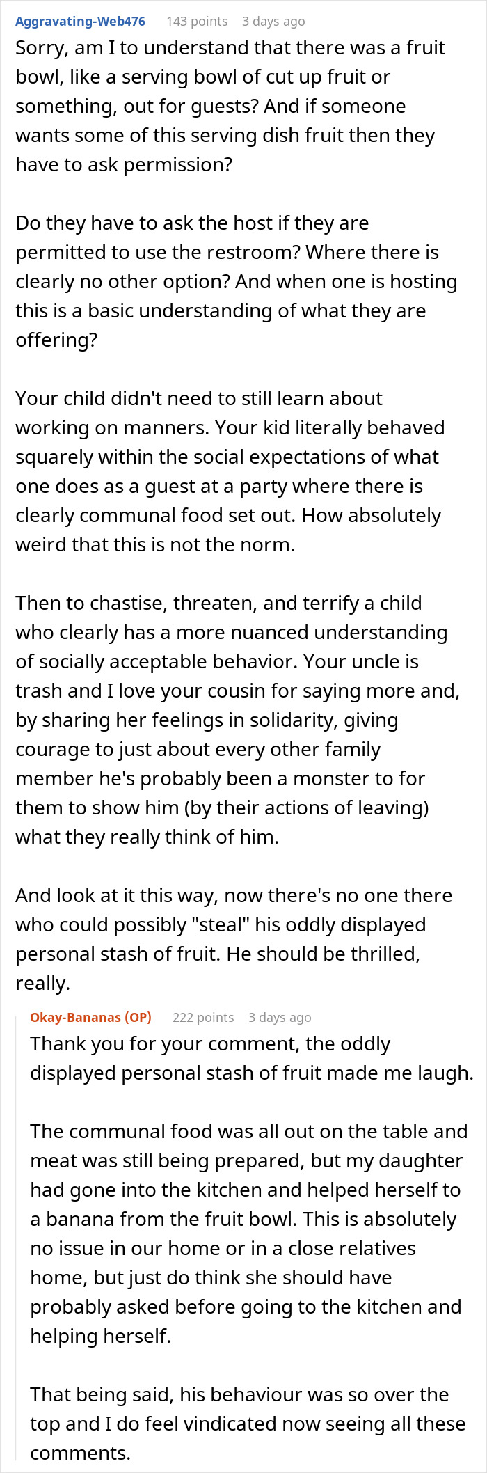 People Abandon Family BBQ After Uncle’s Screaming Fit At 6 Y.O. For Taking One Banana People Abandon Family BBQ After Uncle’s Screaming Fit At 6 Y.O. For Taking One Banana