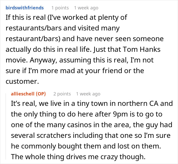 Woman Furious That Friend Received Scratchcard As A Tip But Returned It, Despite It Winning $50k