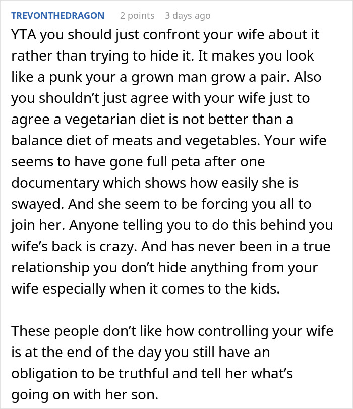 Mom Freaks Out After Finding Out Her Son Has Been Getting Non-Vegan Snacks From Dad