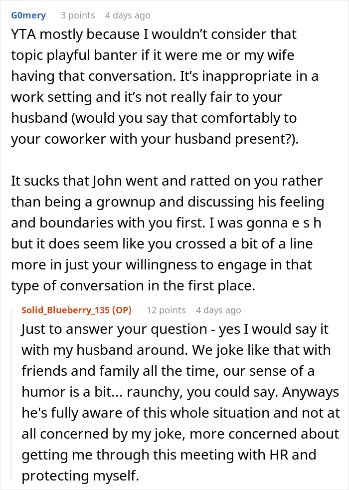 Man Implies Woman Colleague Is &ldquo;Pent Up&rdquo; At Home With Husband Gone, Doesn&rsquo;t Expect Her Response