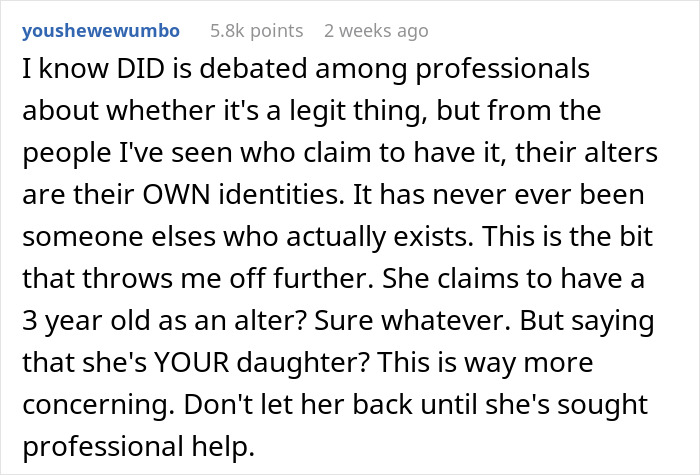 Mom Shares Horrifying Story About Brother-In-Law's GF Who Thinks She's Their 3 Y.O.