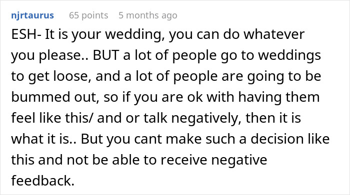 Bride Wants To Keep The Reasoning Behind Alcohol-Free Wedding Secret, Friends Put Her Under Fire Bride Wants To Keep The Reasoning Behind Alcohol-Free Wedding Secret, Friends Put Her Under Fire