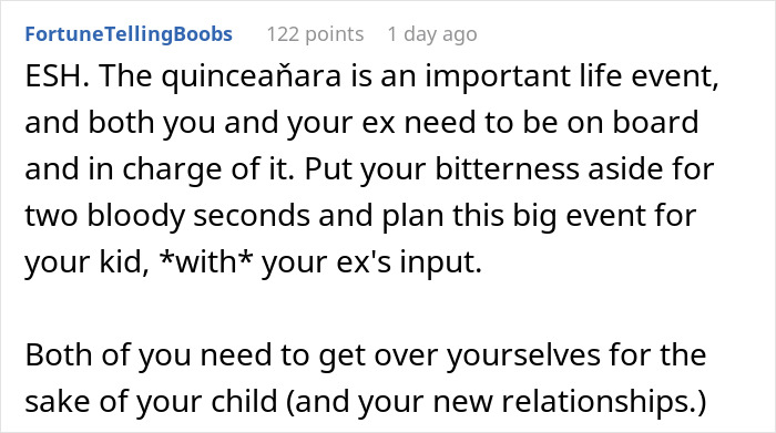 Guy&rsquo;s Ex Picks The Place For Their Daughter&rsquo;s 15th Birthday Party, He Refuses To Fund It