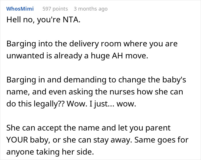"Get Out": New Mom Kicks Out MIL After She Tries To Change Newborn’s Name, Family Turns On Her "Get Out": New Mom Kicks Out MIL After She Tries To Change Newborn’s Name, Family Turns On Her