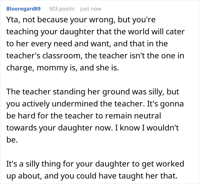 Mom Asks If She Is Wrong For Not Backing Down On Her Child&rsquo;s Teacher Calling Her The Proper Name 