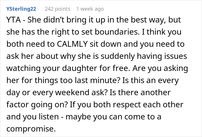 Grandma Refuses To Babysit For Free, Her Daughter Goes Online To Vent