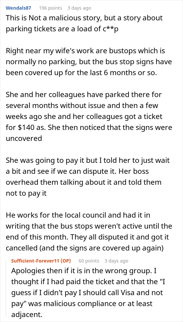 Woman Gets Parking Ticket Despite Paying For Spot, Uses The Same Backward Logic To Fight It