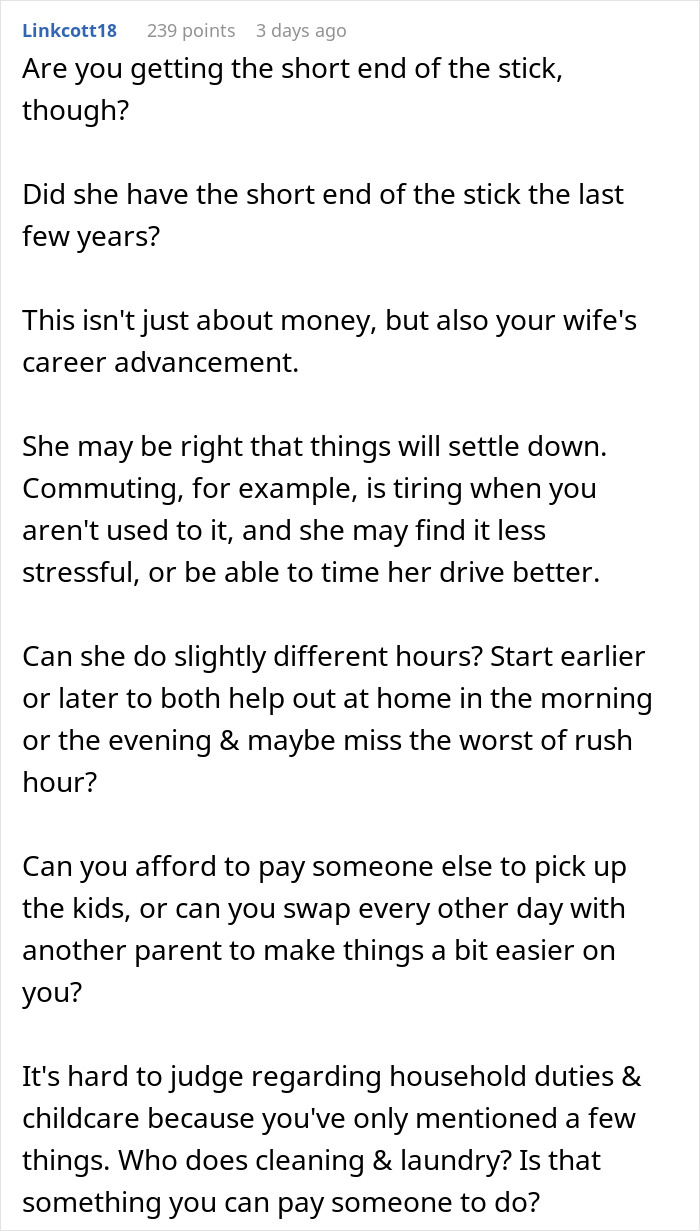 “Unfair Amount Of Duties”: Wife’s New Job Puts Strain On The Household “Unfair Amount Of Duties”: Wife’s New Job Puts Strain On The Household