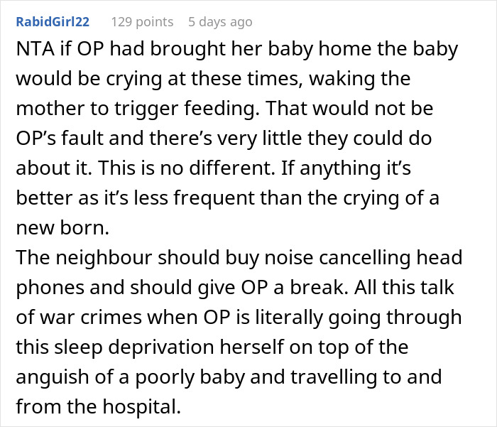 Mom Expects Compassion From A Neighbor Who Can&rsquo;t Sleep Because Of Her, Internet Is Divided