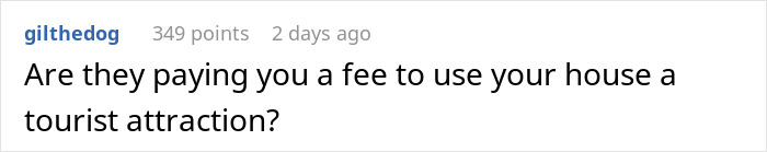 Comment on a forum post discussing a couple refusing to cut down their hedge for the benefit of next door Airbnb guests.