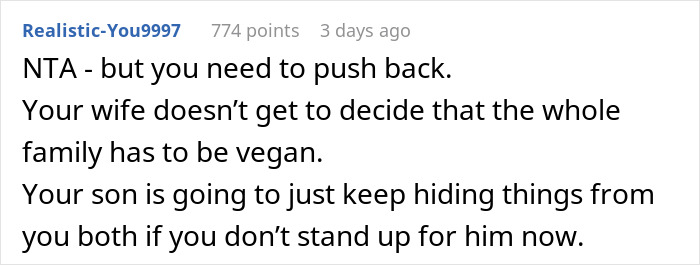 Mom Freaks Out After Finding Out Her Son Has Been Getting Non-Vegan Snacks From Dad