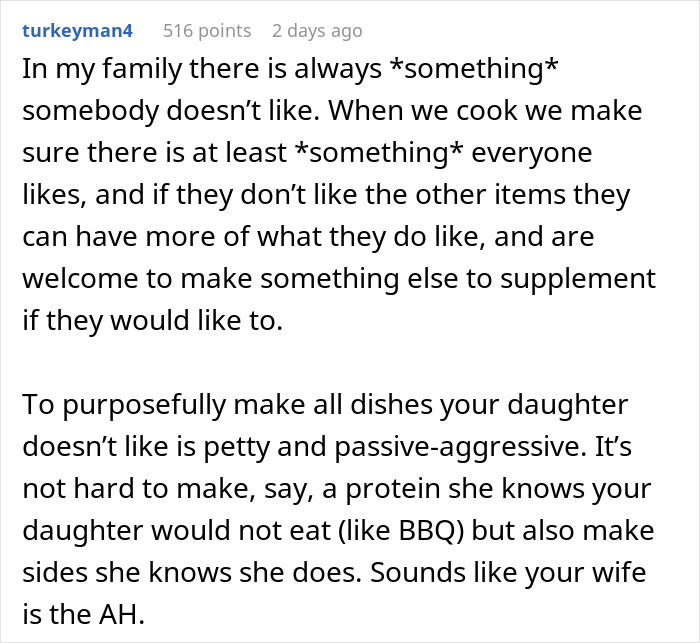 Man Discovers Wife Purposefully Cooks Meals Daughter Won&rsquo;t Eat, Decides On Divorce