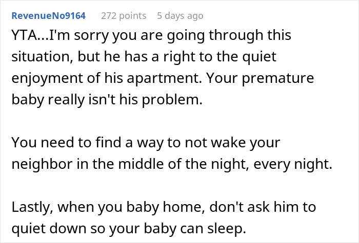 Mom Expects Compassion From A Neighbor Who Can&rsquo;t Sleep Because Of Her, Internet Is Divided