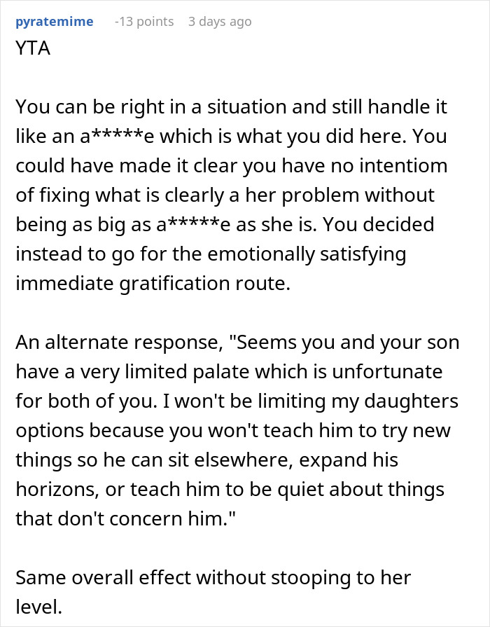 Woman Has The Audacity To Complain About Another Kid's Lunch To Her Mom, Gets Shut Down