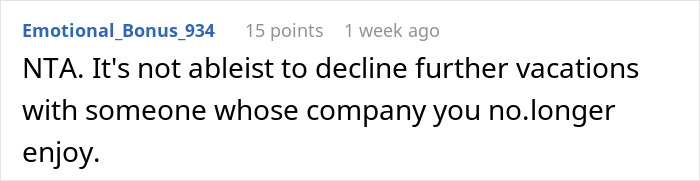 Woman Refuses To Repeat Trip With Disabled Friend, Gets Called An "Ableist"