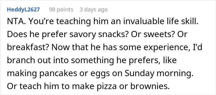Woman Under Fire By Her Mother For Just Attempting To Teach 15 Y.O. Son Basics Of Cooking