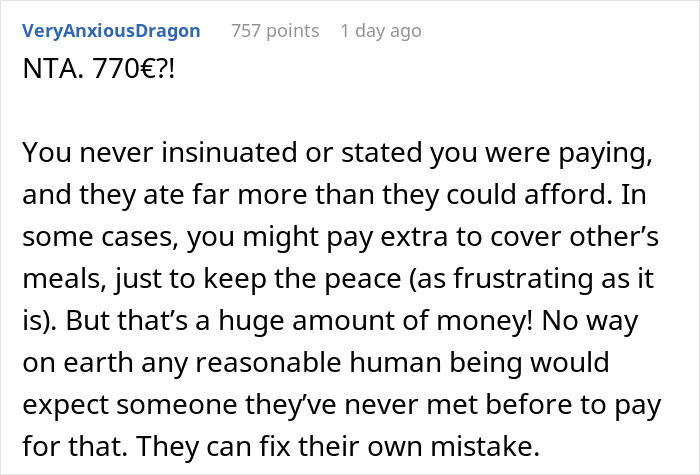 Man Refuses To Pay $825 Bill After Friend&rsquo;s Guests Go Crazy With Ordering