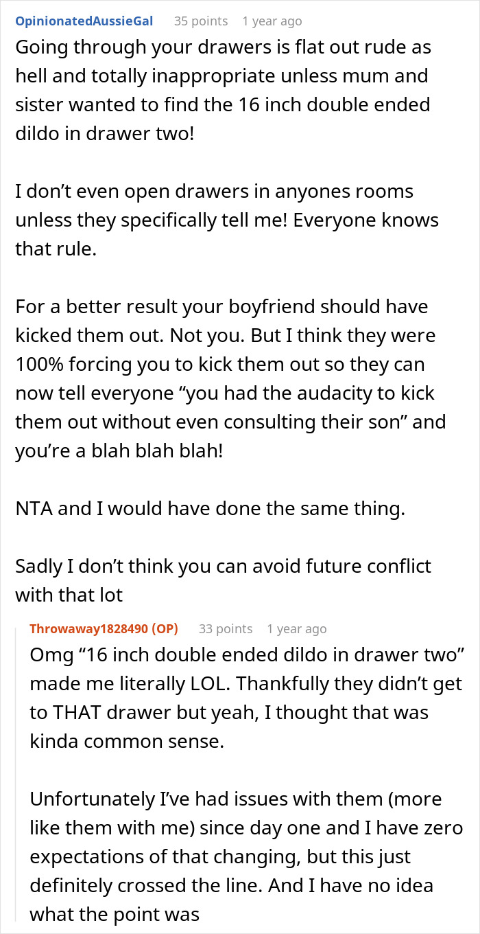 Man&rsquo;s Mom And Sis Visit His Home And Start Going Through GF's Personal Stuff, She Loses It