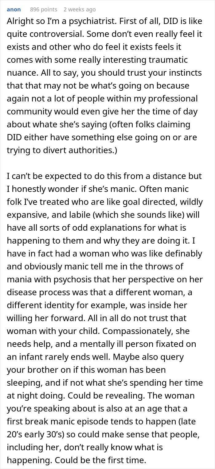 Mom Shares Horrifying Story About Brother-In-Law's GF Who Thinks She's Their 3 Y.O.